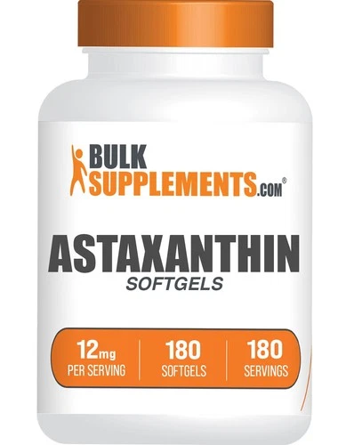 BulkSupplements Astaxanthin Softgels- 12mg per Serving - 180 Softgels