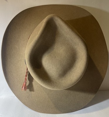 Akubra Snowy River Pure Fur Felt Hat Size 57 - US 7 1/8 Brown Made