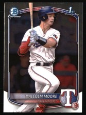 2025 Bowman Chrome Malcolm Moore 1st Bowman #BCP-129 Texas Rangers
