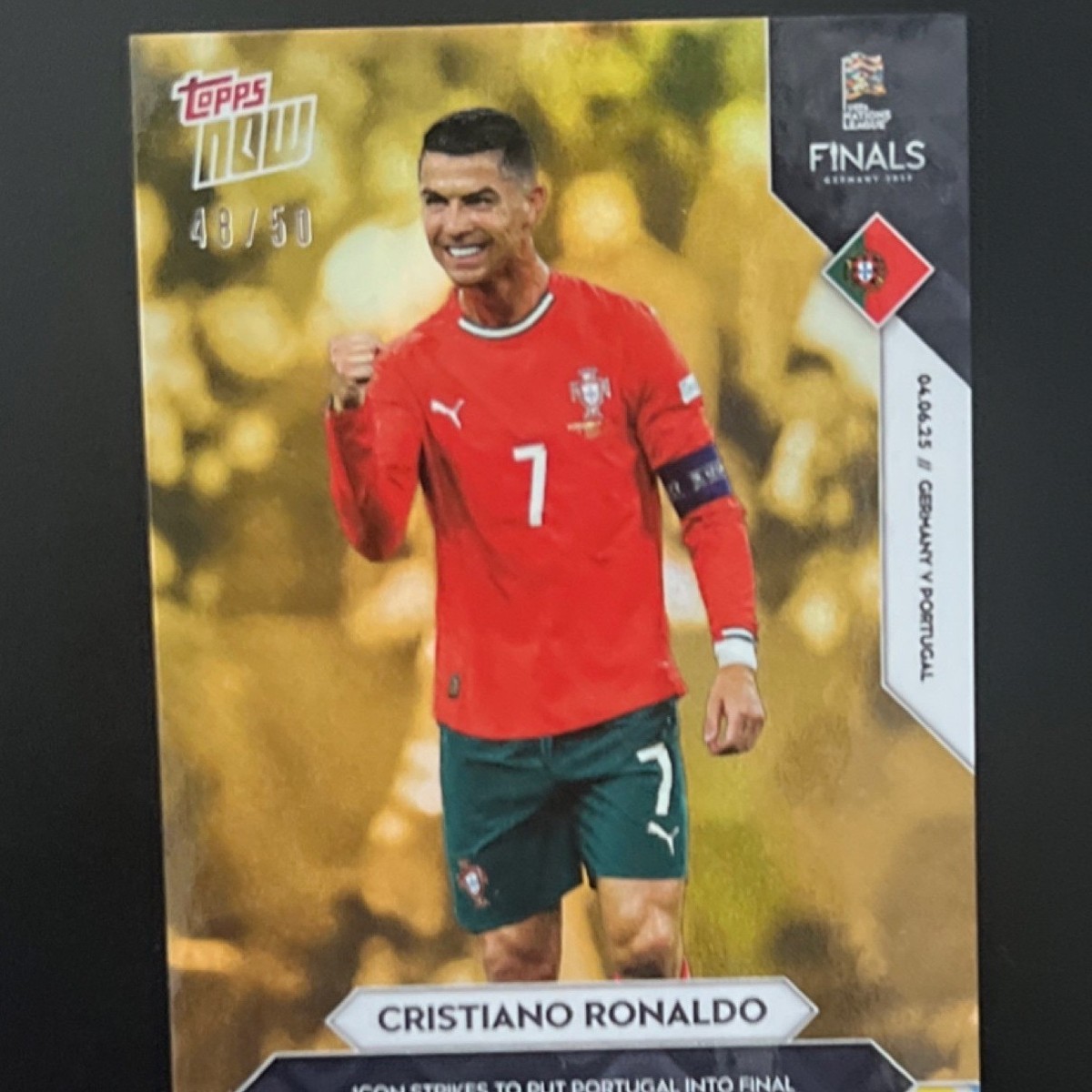 Topps 2025 Now UEFA Nations League Cristiano Ronaldo Icon Strikes