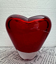 Vintage Murano Salviati "Coure" Herz-Vase,by Maria Christina Hamel  1989 2417g.
