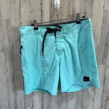 Quiksilver Teal Highline Surfsilk Lined Swim Hybrid Shorts Mens Size 30