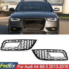 Fit For Audi A4 B8.5 Standard Bumper 2013-2016 Honeycomb Fog Light Grill Replace