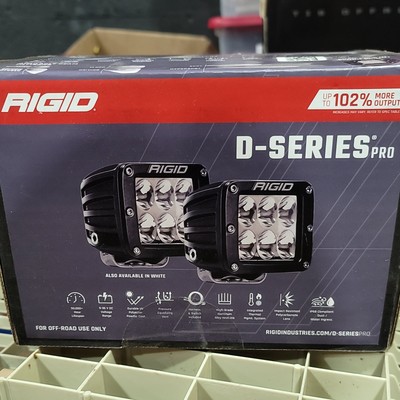 Rigid Industries D-Series PRO Hybrid-Flood LED - Pair - White