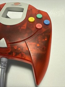 🕹Translucent Red Dreamcast Controller Tested & Works Great Genuine OEM Clean🕹