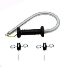 1 Set of Electric Fence Spring Gate Handles Kit, Electric Fence Handle Set wi...
