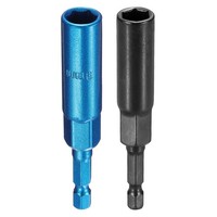 "2 StüCk 9Mm Nuss-Bohrer FüR 1/4\" Sechskantschaft 3,15\" Set Schwarz/Blau"