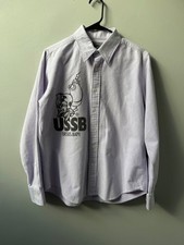 Bape A Bathing Ape Ursus.Bape USSB General Light Purple Button Up Shirt Size M