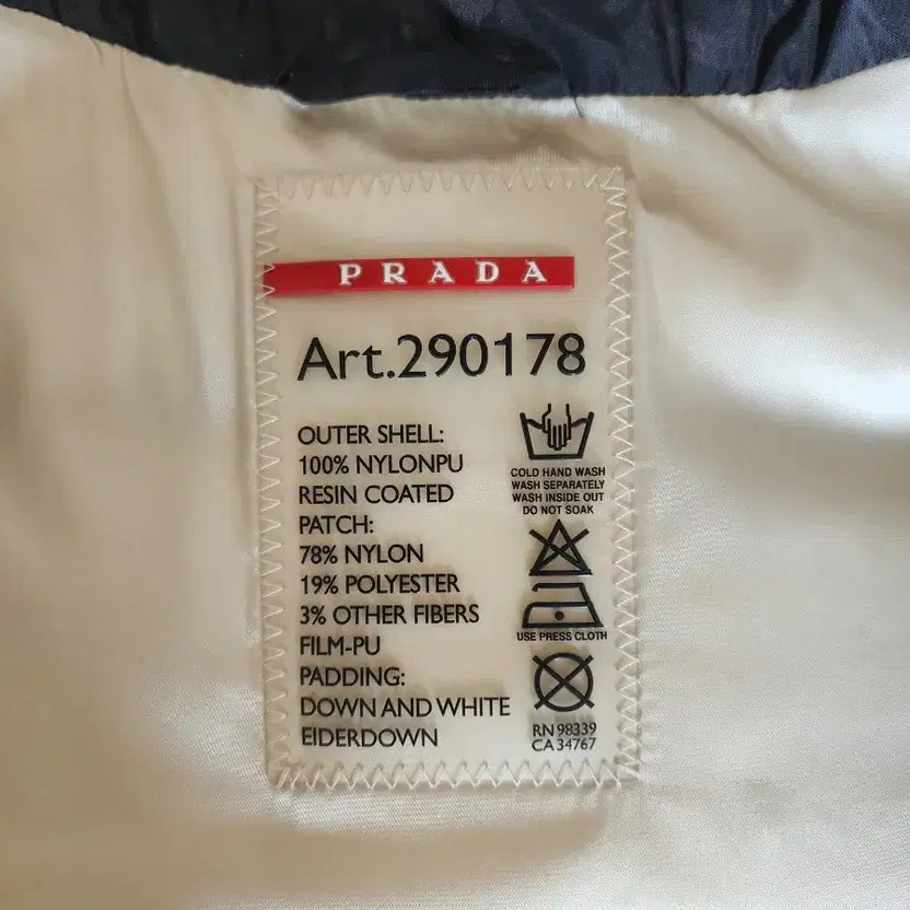 Prada Authentic Triangular Logo Down Puffer Jacke… - image 10