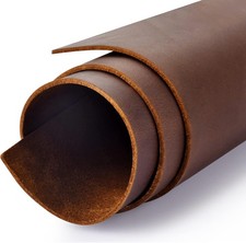 Leather Tooling Sheets 1.8-2.0MM Thick Genuine Full Grain Oil Tan Cowhide 8"x12"