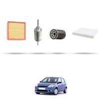 Hoffcar Wartungsset - 4 Filter FüR Ford Fiesta V 1.6 16V 74KW Ab 2002