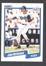 1990 Fleer John Wetteland #411 RC Los Angeles Dodgers ROOKIE LA Baseball Card. rookie card picture