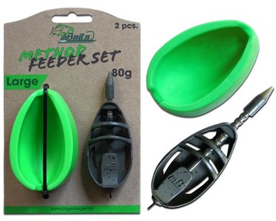 Magic Baits Method Feeder Set Large 80g Feederkorb und Feedermulde Karpfen