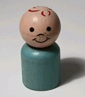 1960s VINTAGE Fisher Price Little People Figure Wood Boy Ferris Wheel #969 #932