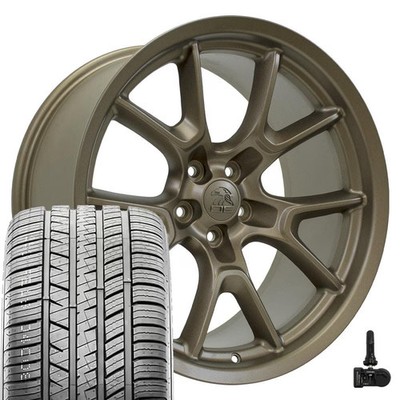 Bronze 20x10 Wheels, 275/40R20 Tires & TPMS Set Fit Charger Challenger