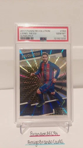 Lionel Messi - PSA 10 - Barcelona - Panini 2017 Revolution Soccer - Sunburst