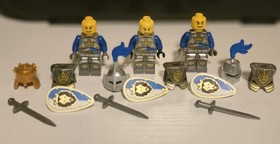 NEW Custom Lego Castle Crown Knight & King Minifigure Lot of 3 70401 70404 8508