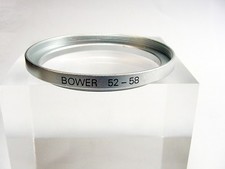 52mm - 58mm Step-Up Adapter Ring Metal Bower USA No box New 8.95
