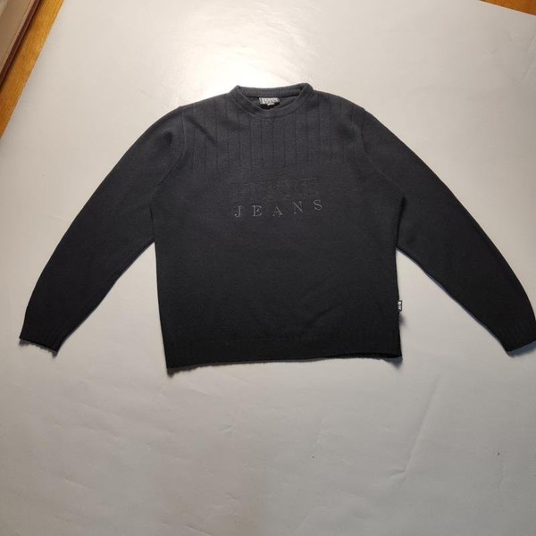 Men Gianfranco Ferre Sweater Black Wool 38 / M / #87B9