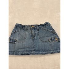Levi Strauss Signature Girls Denim Skort Medium Wash Size L 10/12 Cotton