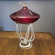Jozefina Krosno Glass Art Oil Lamp Made In Poland