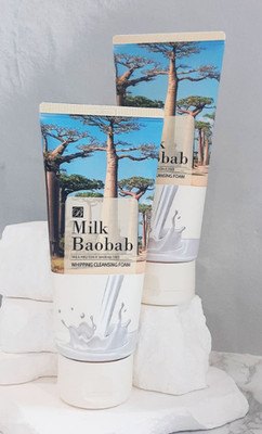 Milk Baobab Whipping Cleansing Foam 120ml x 2pcs K-Beauty