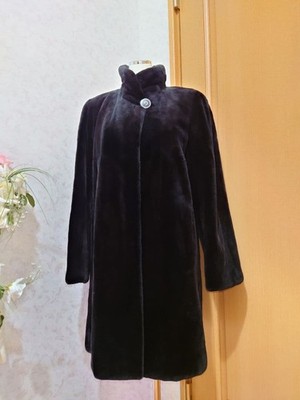 Mink Coat Real Fur Long Winter Black Women s Used Excellent Condition GRES JAPAN