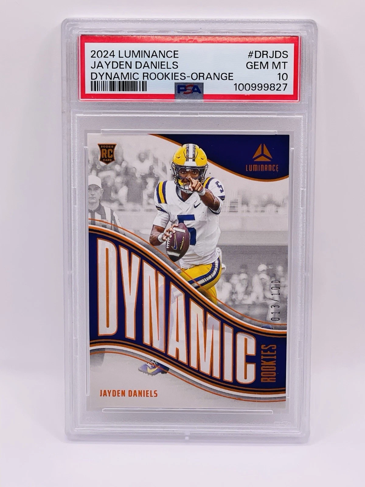 Jayden Daniels Panini Luminance Dynamic Rookies #DRJDS Orange