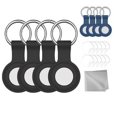 For AirTag Case 2021 Key Phone Finder, 4 Pack Circle Silicone Tracker Holder