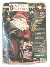 Vintage Dimensions Kit Christmas SANTA MAN Bottle Buddies 18098 16" 1996 New