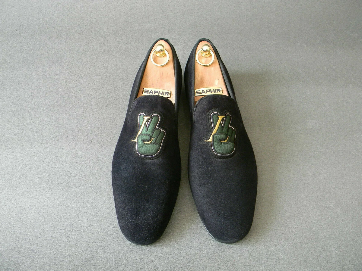 Louis Vuitton Navy Blue Suede Slipper 9UK 10US 43EU ***