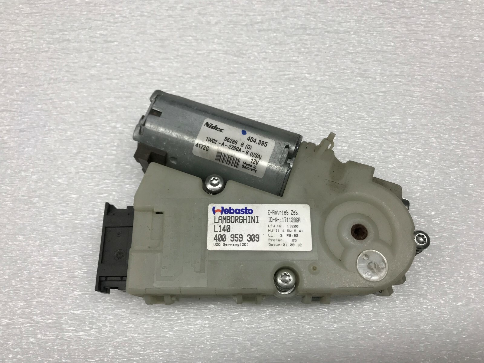 LAMBORGHINI GALLARDO REAR SPOILER MOTOR ACTUATOR WITH BOLTS OEM 400959309