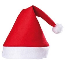 Child Classic Felt Christmas Holiday Santa Costume Hat, Red White, 20.5IN Cir