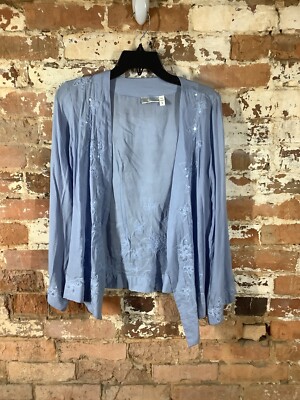 Cool Change open front Embellished cardigan size S Boho Coastal Grandma
