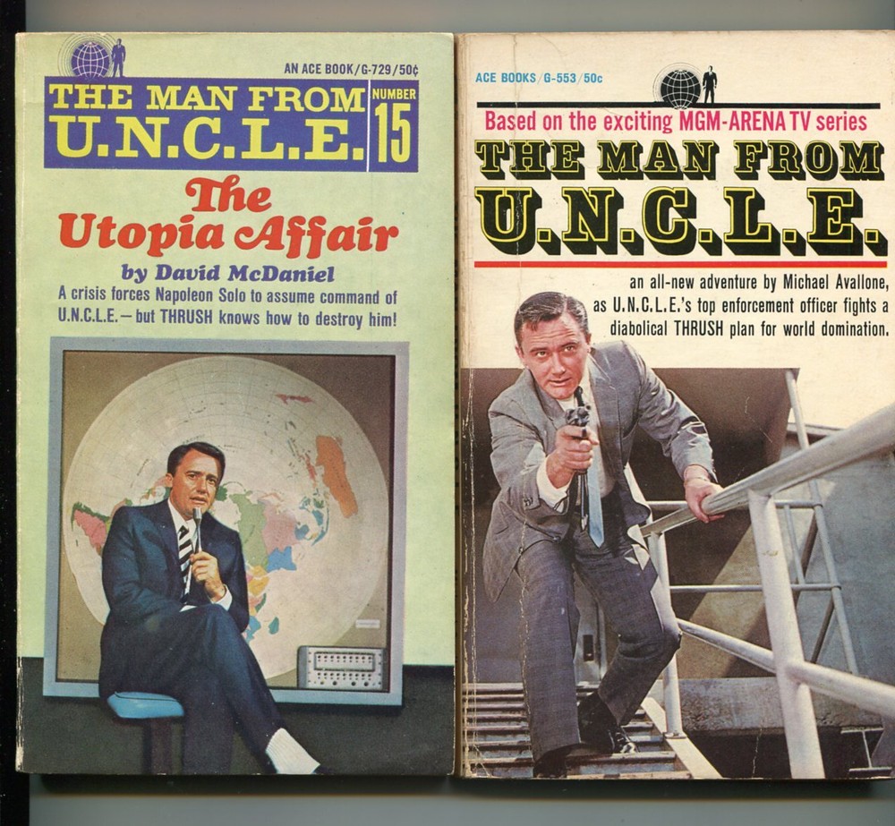 Vintage Man From U.N.C.L.E. Paperback Book Lot Signet 1965
