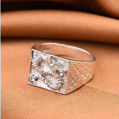 Royal Bali Sterlingsilber Drachen Siegelring - N