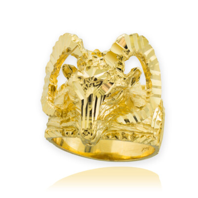 Gold Bergwidder Widder Ring (erhältlich in Gelb-/Rosé-/Weißgold)