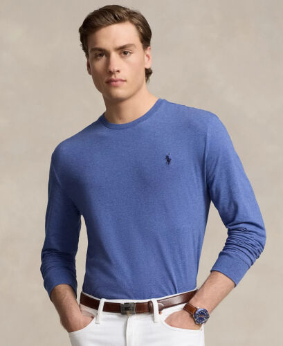 NWT - Polo Ralph Lauren Men's Classic-Fit Jersey Long-Sleeve T-Shirt, Blue Sz M - Picture 3 of 7