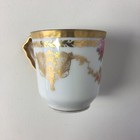 c1891-1914 LS&S LIMOGES / Coiffe et Cie / gold rose DEMITASSE CUP and SAUCER — photo 4