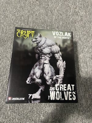 NEW LC The Crypt Nordic Giant Wolf Fenrir White Wolf 10 inches