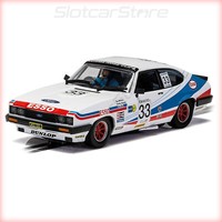 "Scalextric C4222 Ford Capri MK3 \"No.33 Woodman\" Spa 24H 1981 1:32 Auto Slotcar"