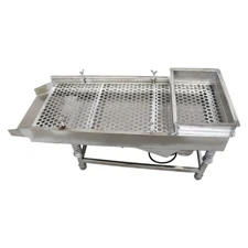 110V 15mm Linear Vibrating Screen Stainless Steel Sieve Deck Shaker 80W