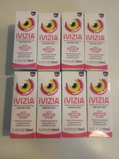 8x iVIZIA Sterile Lubricant Eye Drops for Dry Eyes, 0.33 fl oz 10ml Each