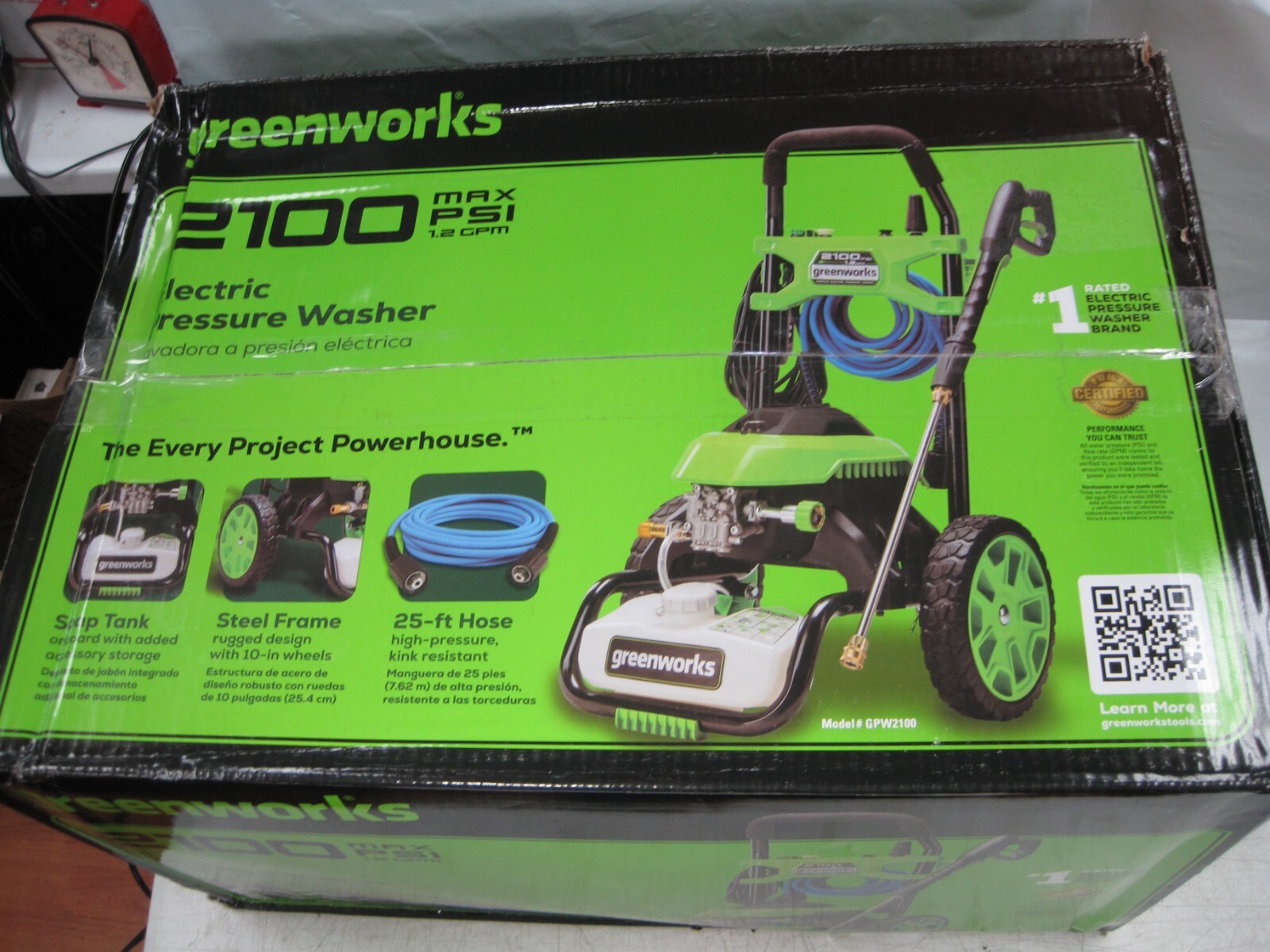 NEW Greenworks 2100 PSI Electric Pressure Washer GPW2100 8935314101445