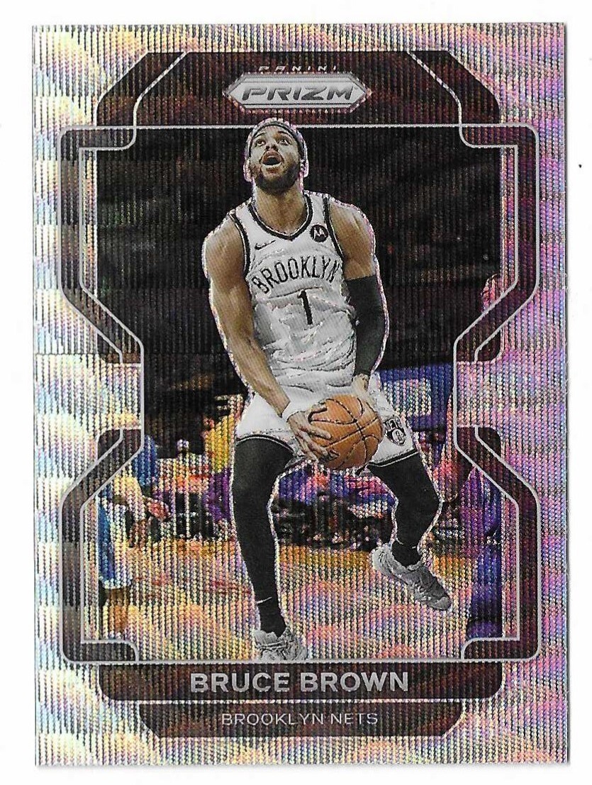 2021-22 Panini Prizm Bruce Brown Silver Wave Prizm Card #230 San Antonio Spurs