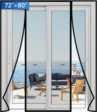 Magnetic Screen Door Upgraded PET Mesh Stronger than Fiberglass and Polyester,Ha