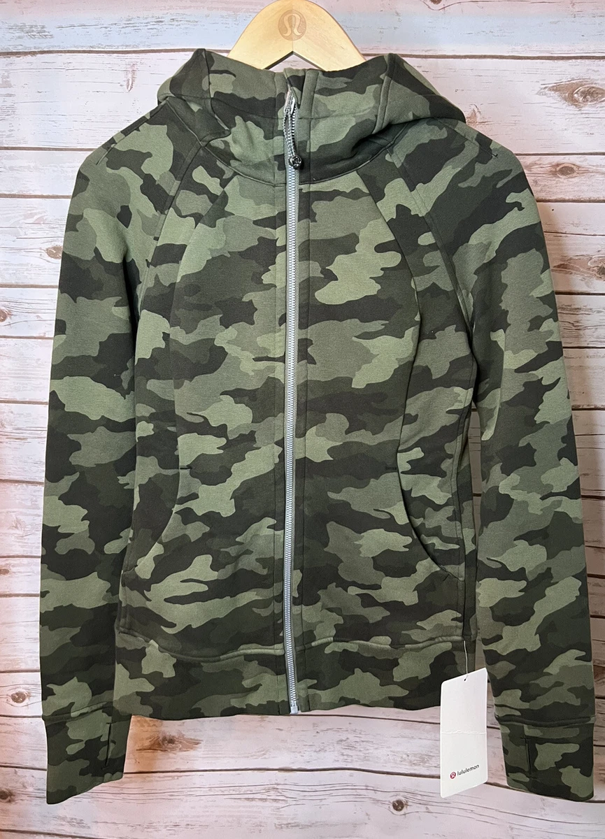 NWT Lululemon Scuba Hoodie Full Zip Heritage 365 Camo Medium Olive