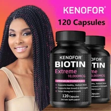 Biotin 10,000 mcg Maximum Strength Capsules 120 Capsules Supplement*