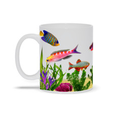 Tazas de peces taza para té taza de café utensilios de cocina de vidrio acuario peces de mar