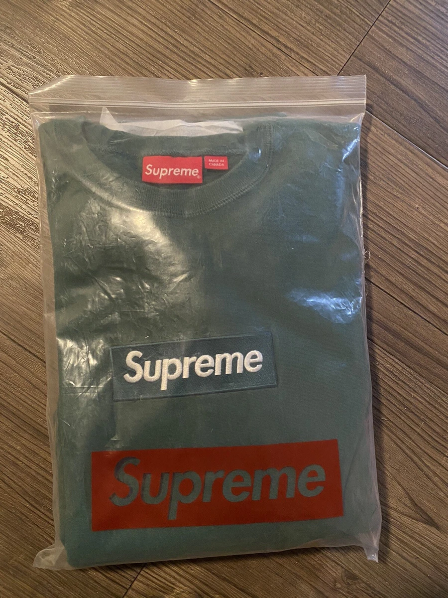 Supreme Box Logo Crewneck Forest Green Bogo Mens XL L/S FW18